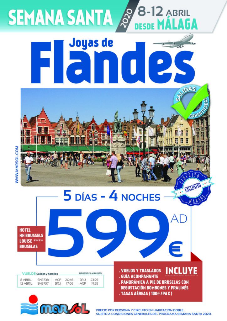 Oferta de viaje: Joyas de Flandes con salida desde Málaga