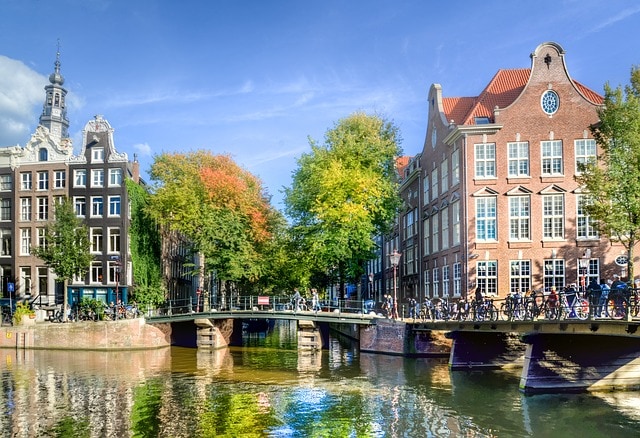 Amsterdam Canal Facade Warehouses